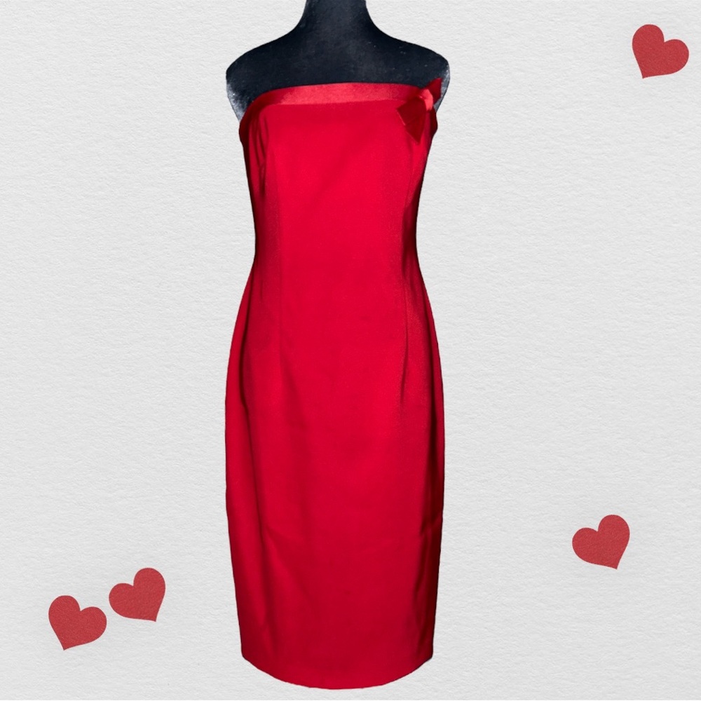 Laundry by Shelli Segal Compliance Alliance little red midi dress with bow
